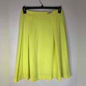 Neon‎ Yellow Flowy Skirt Size 10 with tags